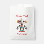 Anpassbare Roboter-Kinder Geschenktütchen (Vorderseite)