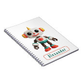 Anpassbare Roboter-Kinder Notizblock (Rechte Seite)