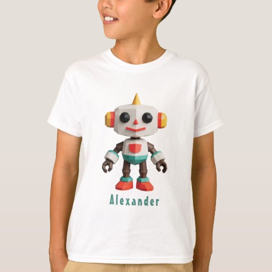 Anpassbare Roboter-Kinder T-Shirt (Vorderseite)