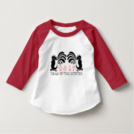 Anpassbare Rooster Jahr 2017 Grafikkinder T-Shirt 