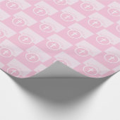 Anpassbare, rosa Mädchenkind Gottes Taufe Geschenkpapier (Ecke)