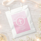 Anpassbare, rosa Mädchenkind Gottes Taufe Geschenktütchen (Ausgeschnitten)