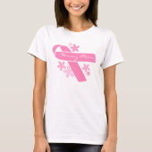 Anpassbare rosa Schleife T-Shirt (Vorderseite)