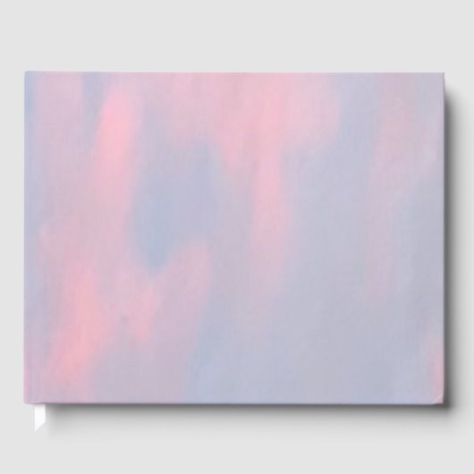 Anpassbare rosa Wolken Gästebuch (Vorderseite)
