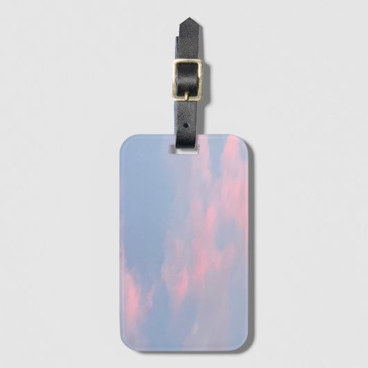 Anpassbare rosa Wolken Gepäckanhänger (Vorderseite Vertikal)