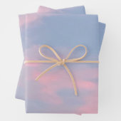 Anpassbare rosa Wolken Geschenkpapier Set (Beispiel)
