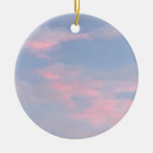 Anpassbare rosa Wolken Keramik Ornament (Vorne)