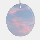 Anpassbare rosa Wolken Keramik Ornament (Links)