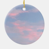 Anpassbare rosa Wolken Keramik Ornament (Hinten)