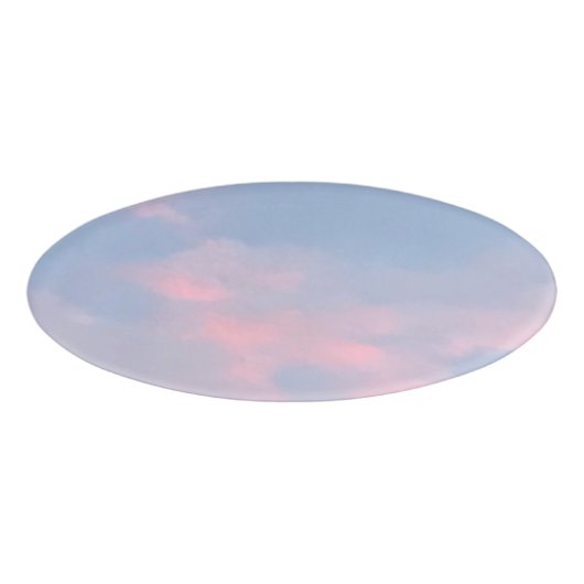 Anpassbare rosa Wolken Namenschild (Vorderseite)