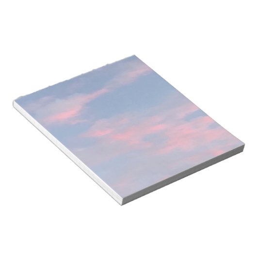 Anpassbare rosa Wolken Notizblock (angewinkelt)