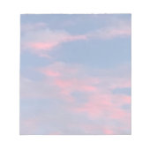 Anpassbare rosa Wolken Notizblock (Vorderseite)