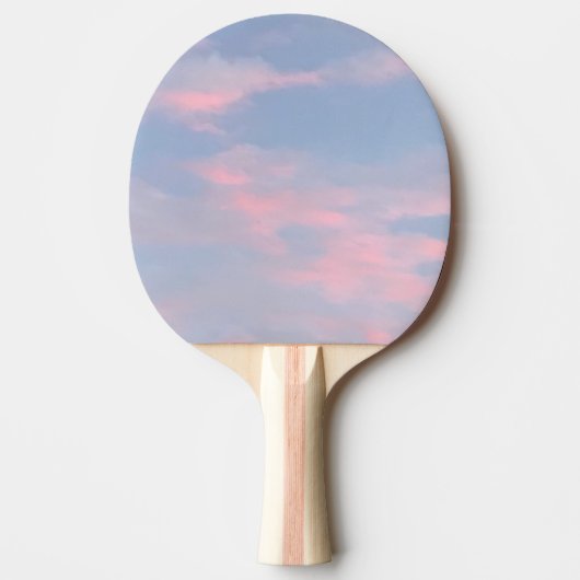 Anpassbare rosa Wolken Tischtennis Schläger (Vorderseite)
