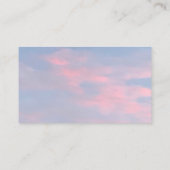 Anpassbare rosa Wolken Visitenkarte (Rückseite)