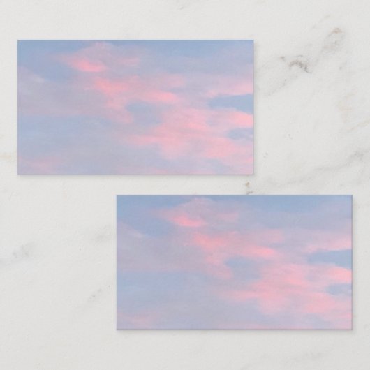 Anpassbare rosa Wolken Visitenkarte (Vorne/Hinten)