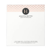 Anpassbare Rose Gold Glitzer Note Pad Notizblock (Vorderseite)