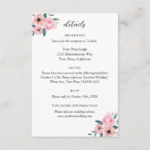 Anpassbare Rose-Hochzeitkarte Begleitkarte (Vorderseite)