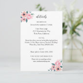 Anpassbare Rose-Hochzeitkarte Begleitkarte (Stehend Vorderseite)