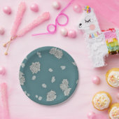 Anpassbare Rose Pappteller (Party)