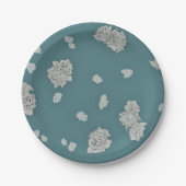 Anpassbare Rose Pappteller (Vorderseite)