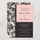 Anpassbare Rose zur Hochzeitseinladung Einladung (Vorne/Hinten)