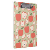 Anpassbare rote Apple Nahtloses Muster Klemmbrett (Rechts)