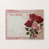 Anpassbare rote Rose Puzzle (Horizontal)