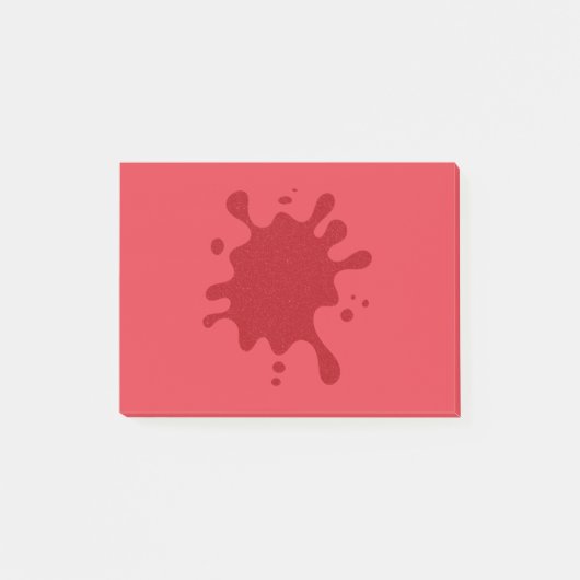 Anpassbare rote Sprenkel-Post-it-Notizen Post-it Klebezettel (Vorderseite)