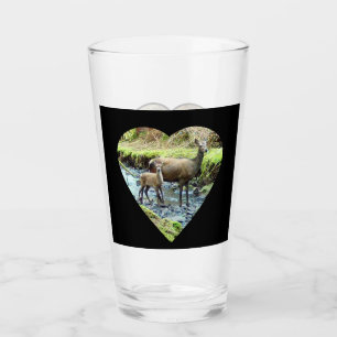 Anpassbare Rothirsch-Dame und Reh-Naturkunst Glas