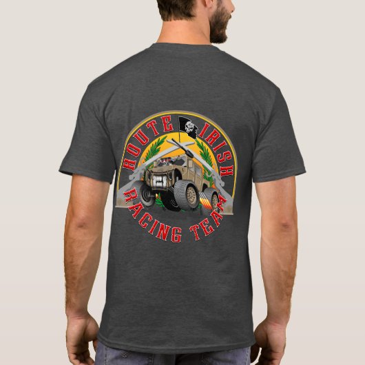 Anpassbare "ROUTE IRISH GUN TRUCK" T-Shirt (Rückseite)