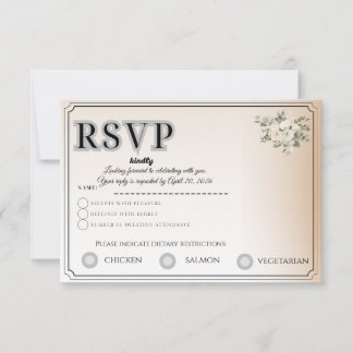 Anpassbare RSVP-Karte | Verfolgung der Gästeanwese RSVP Karte
