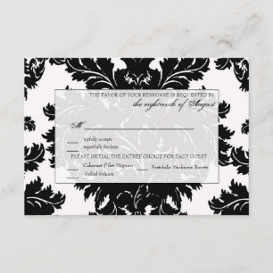 Anpassbare RSVP-KartenDamaskus für Hochzeiten RSVP Karte