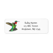 Anpassbare Ruby Throated Hummingbird-Kennzeichnung (Vorne)