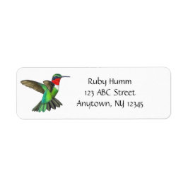 Anpassbare Ruby Throated Hummingbird-Kennzeichnung