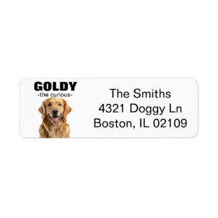 Anpassbare Rücksendeadresse für Golden Retriever