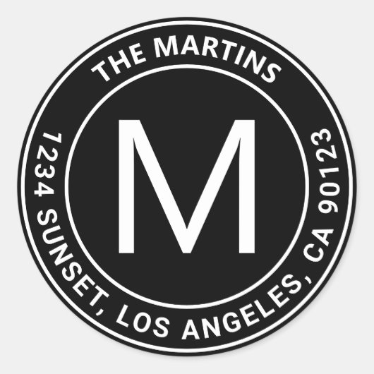 Anpassbare Rücksendeadresse von Rundschreiben Runder Aufkleber (Vorderseite)