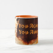Anpassbare Rust Art Cool Lustig Einzigartig Tasse (Zentrum)