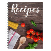 Anpassbare rustikale Rezeptur Notizblock (Vorderseite)