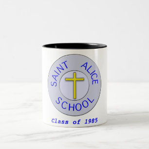 Anpassbare Saint Alice Schulfarbe Abschlussjahrgan Zweifarbige Tasse