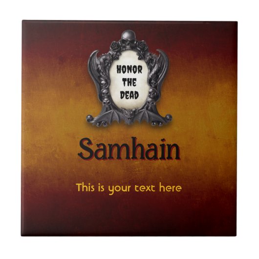 Anpassbare Samhain-Keramikfliese Fliese (Vorderseite)