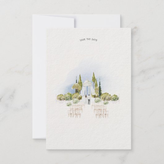 Anpassbare "Save the Date"-Hochzeitspapeterie Einladung (Vorderseite)