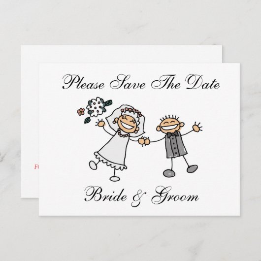 Anpassbare Save the Date Karte (Vorne/Hinten)