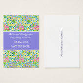 Anpassbare Save the Date-Karte, Primrosen (Vorne & Hinten)