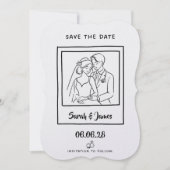 Anpassbare Save-the-Date-Karten Braut Bräutigam Save The Date (Vorderseite)