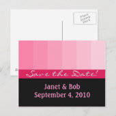 Anpassbare Save the Date Postkartenpinke Ankündigungspostkarte (Vorne/Hinten)