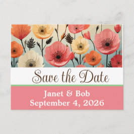 Anpassbare Save the Date Postkartenpinke Ankündigungspostkarte
