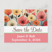 Anpassbare Save the Date Postkartenpinke Ankündigungspostkarte (Vorderseite)
