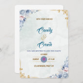 Anpassbare, schicke, einladende Hochzeit Einladung (Vorne/Hinten)