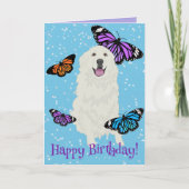 Anpassbare Schmetterlingskarte für Großpyrenäen Karte (Vorderseite)