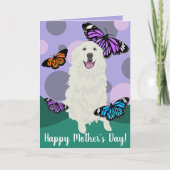 Anpassbare Schmetterlingskarte für Großpyrenäen Karte (Vorderseite)